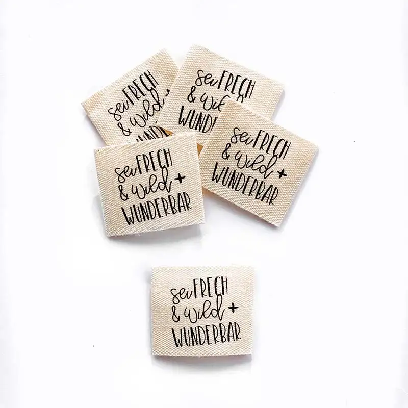 Baumwoll-Label frech